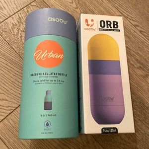 Asobu 2-pack Insulated Bottles (Urban and Orb models) Brand New and Unused